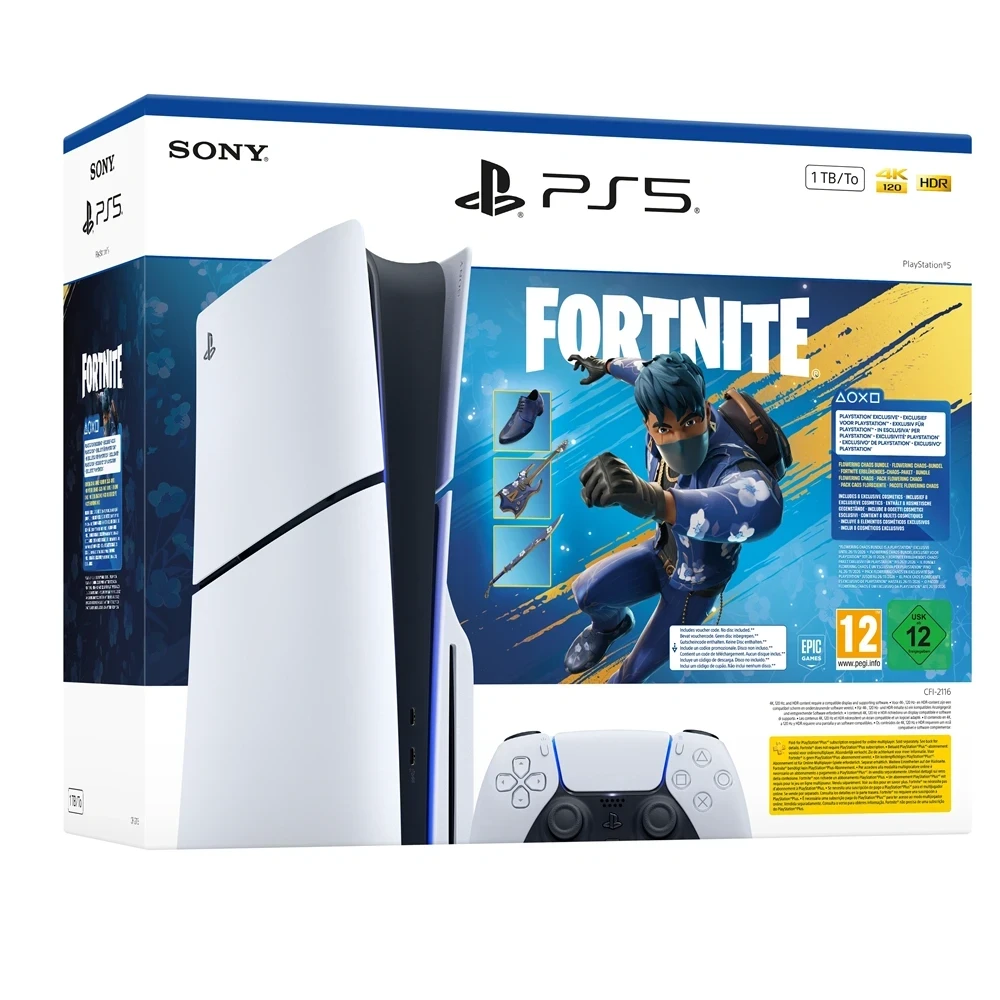 SONY PlayStation 5 Slim 1TB Fortnite Flowering Chaos Bundle