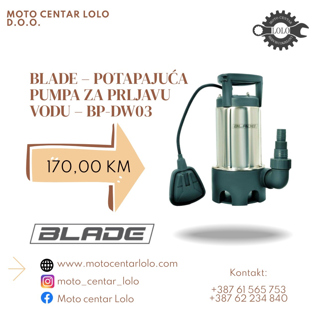 Potapajuća pumpa za prljavu vodu BP-DW03 BLADE