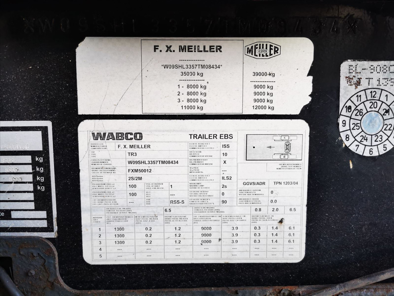 Meiller MHKS 41/3 (419) - POLUPRIKOLICA 3 OSOVINE / KIPA
