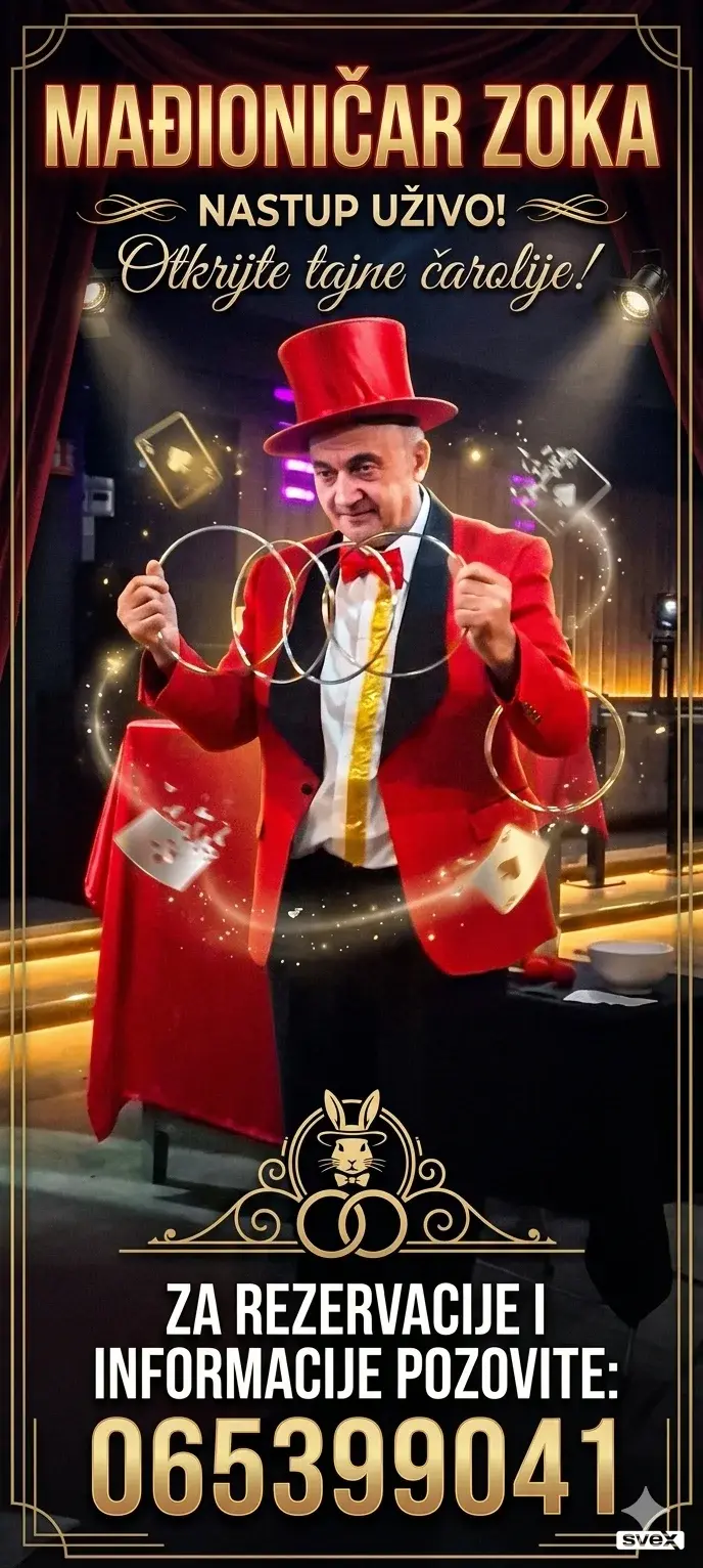 Madjionicar Zoka izvodi madjionicarske predstave i drzi Magic Shop kao i Skolu za madjionicare svih uzrasta