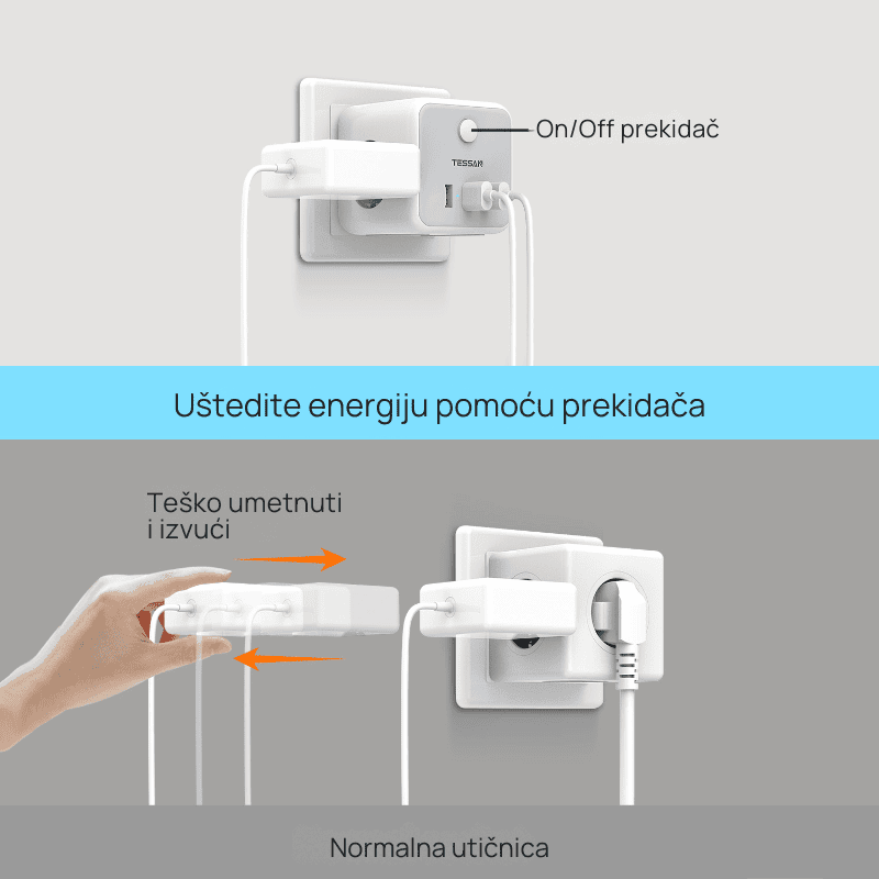 Tessan Zidna utičnica Tessan TS-301-DE-C