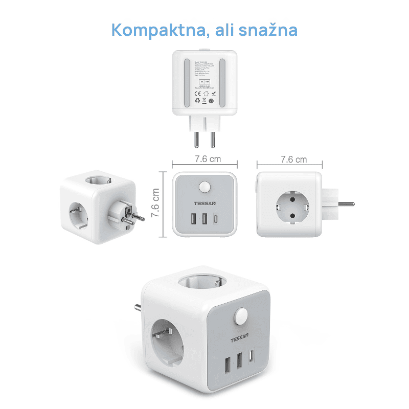 Tessan Zidna utičnica Tessan TS-301-DE-C