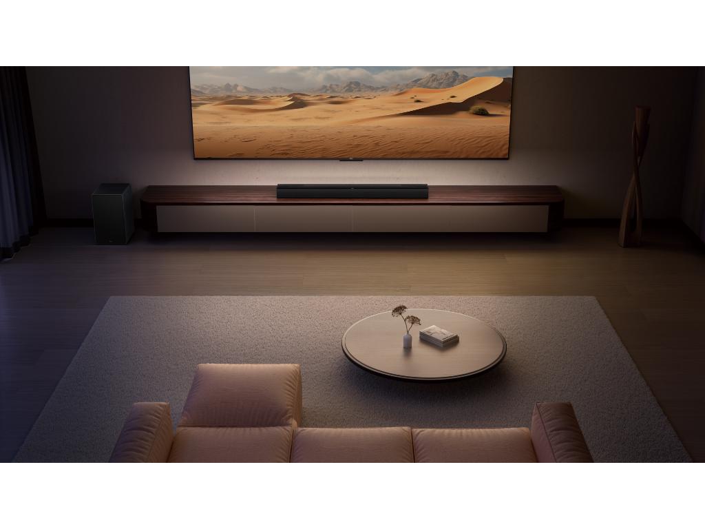 TCL Soundbar Q75HE; Wireless SW DTS:X Dolby Atmos; 620W 96dB AI