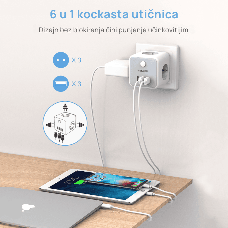 Tessan Zidna utičnica Tessan TS-301-DE-C