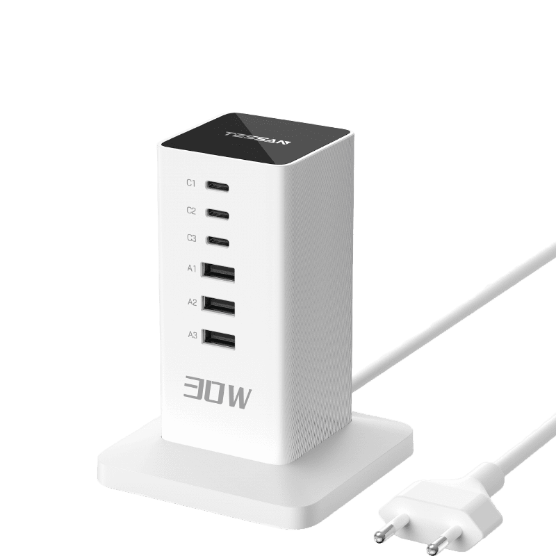 Tessan Produžni kabel Tessan TS-CS04, 3x USB-A, 3x USB-C, 2m, 15W