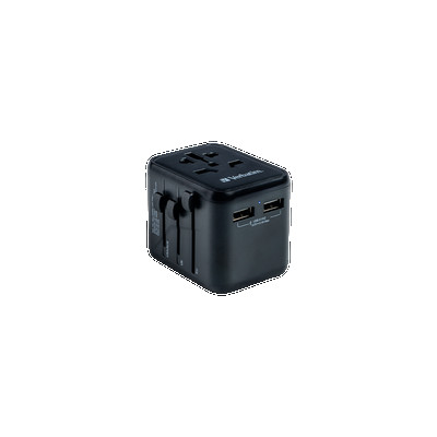 Putni adapter Verbatim, univerzalni, 2x USB-A, UTA-01