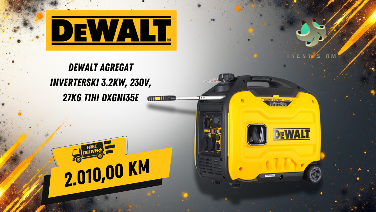 Dewalt agregat inverterski 3.2kW, 230V, 27kg tihi DXGNi35E