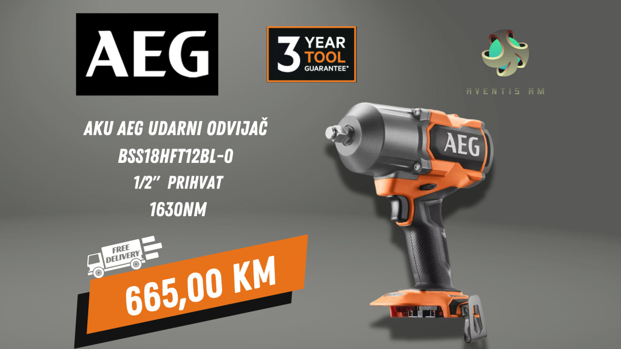 AEG Udarni odvijac 18V 1630Nm BSS 18HTF12BL