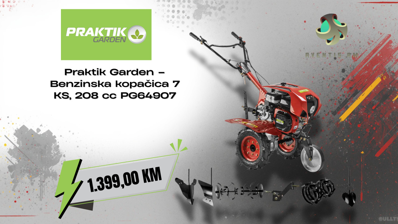 Praktik Garden Benzinska kopačica 7 KS, 208 cc PG64907