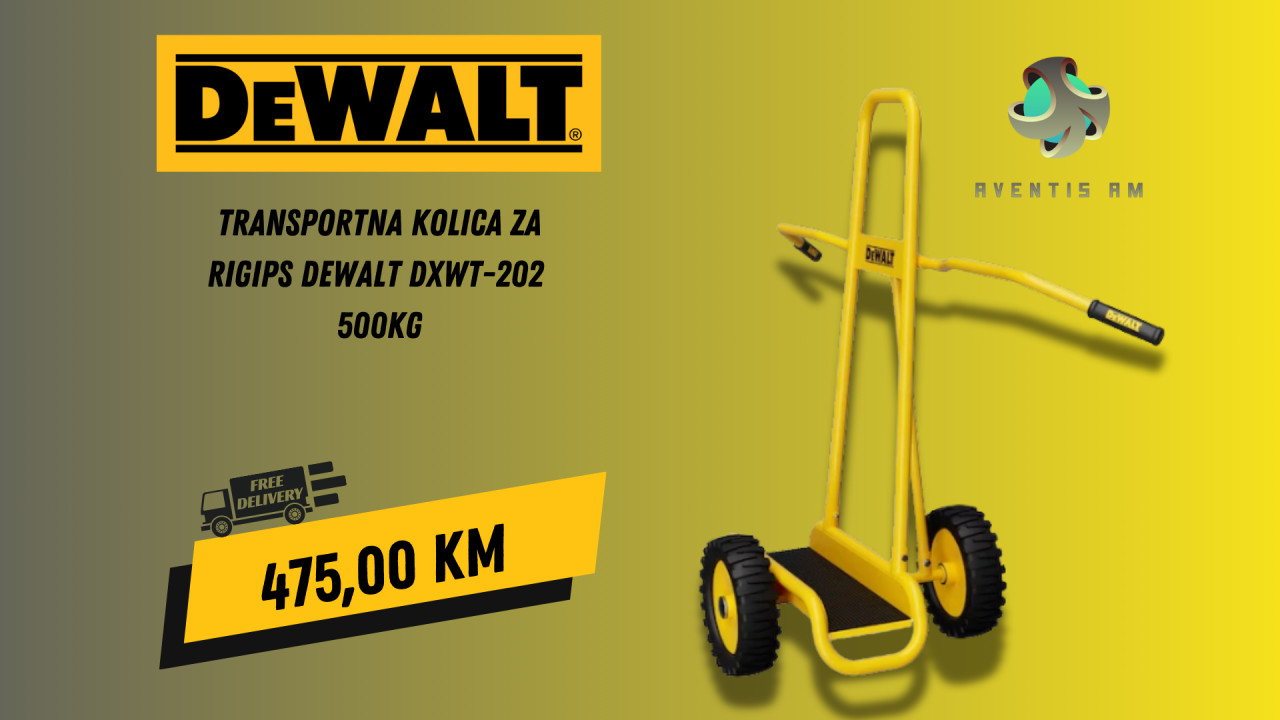 Transportna kolica za rigips DeWalt DXWT-202 500kg