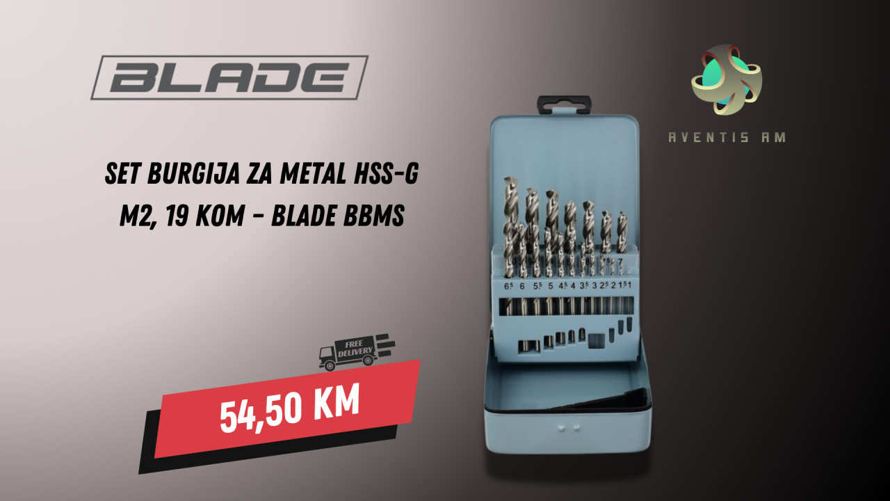 Set burgija za metal HSS-G M2, 19 kom BLADE BBMS