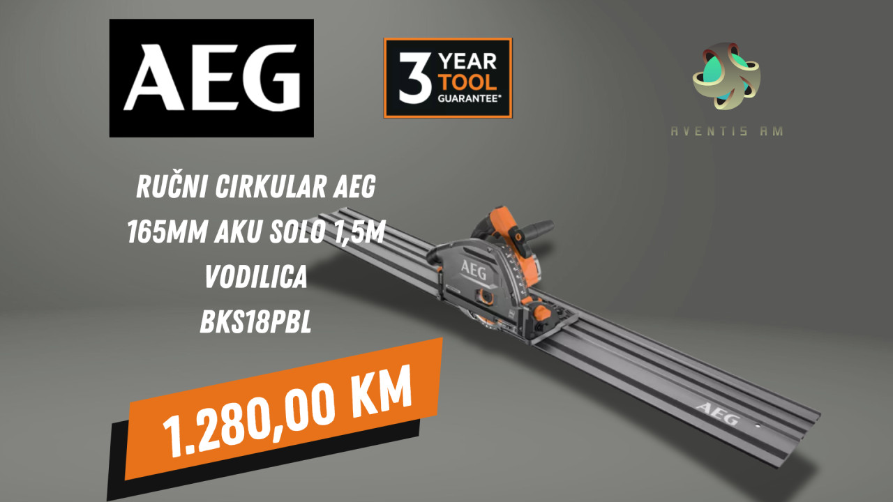 RUČNI CIRKULAR AEG 165MM AKU SOLO 1,5MVODIL 4935493529