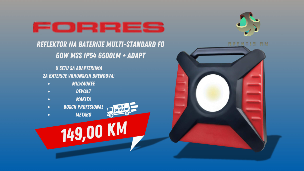 FORRES AKU REFLEKTOR 40W MSS IP54 4500I