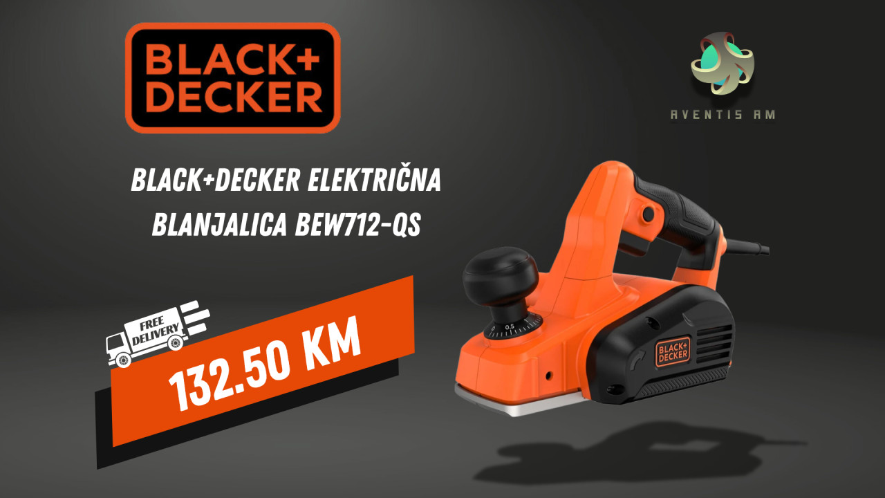 Black+Decker električna blanjalica BEW712-QS