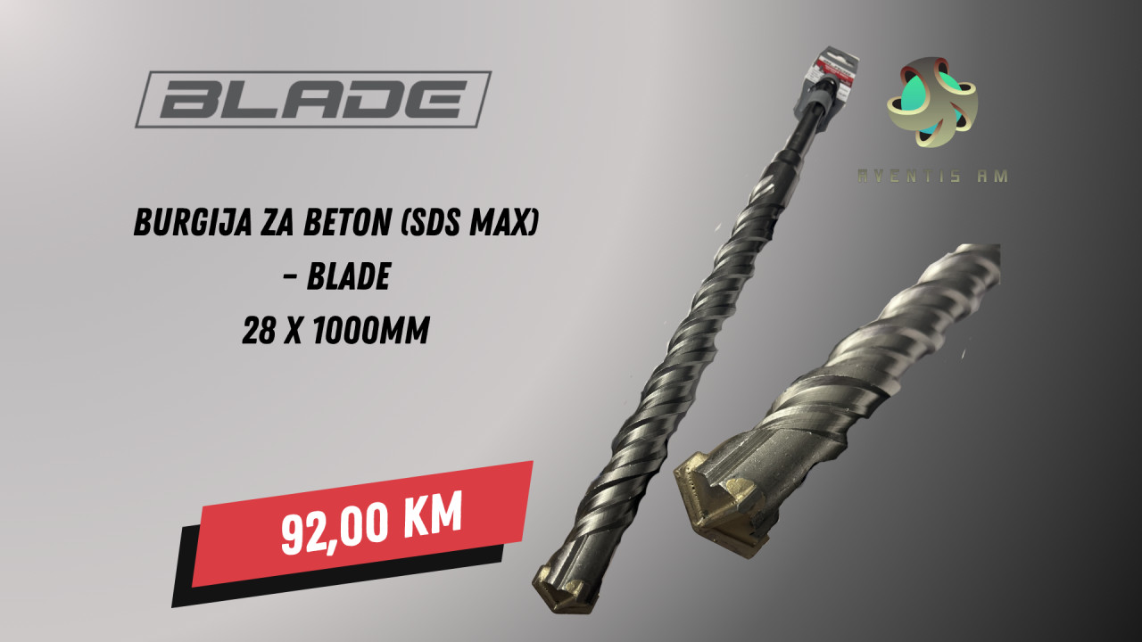 Burgija za beton SDS Max 28 X 1000MM BLADE