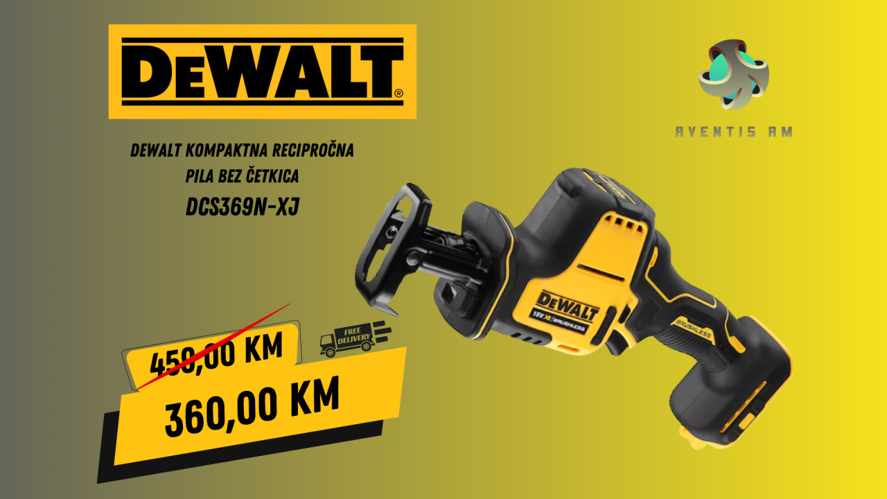 DeWALT Kompaktna recipročna pila bez četkica DCS369N-XJ