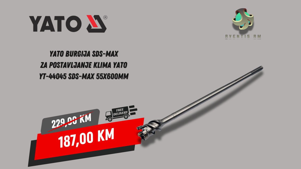 BURGIJA SDS-MAX za postavljanje klima SDSMax 55x600mm