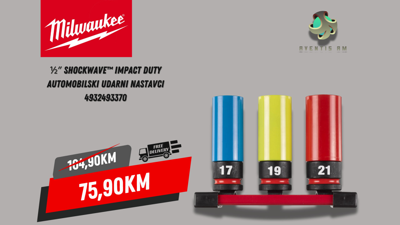 Milwaukee set nasadnih kljuceva za alu felge 1/2" 4932493370
