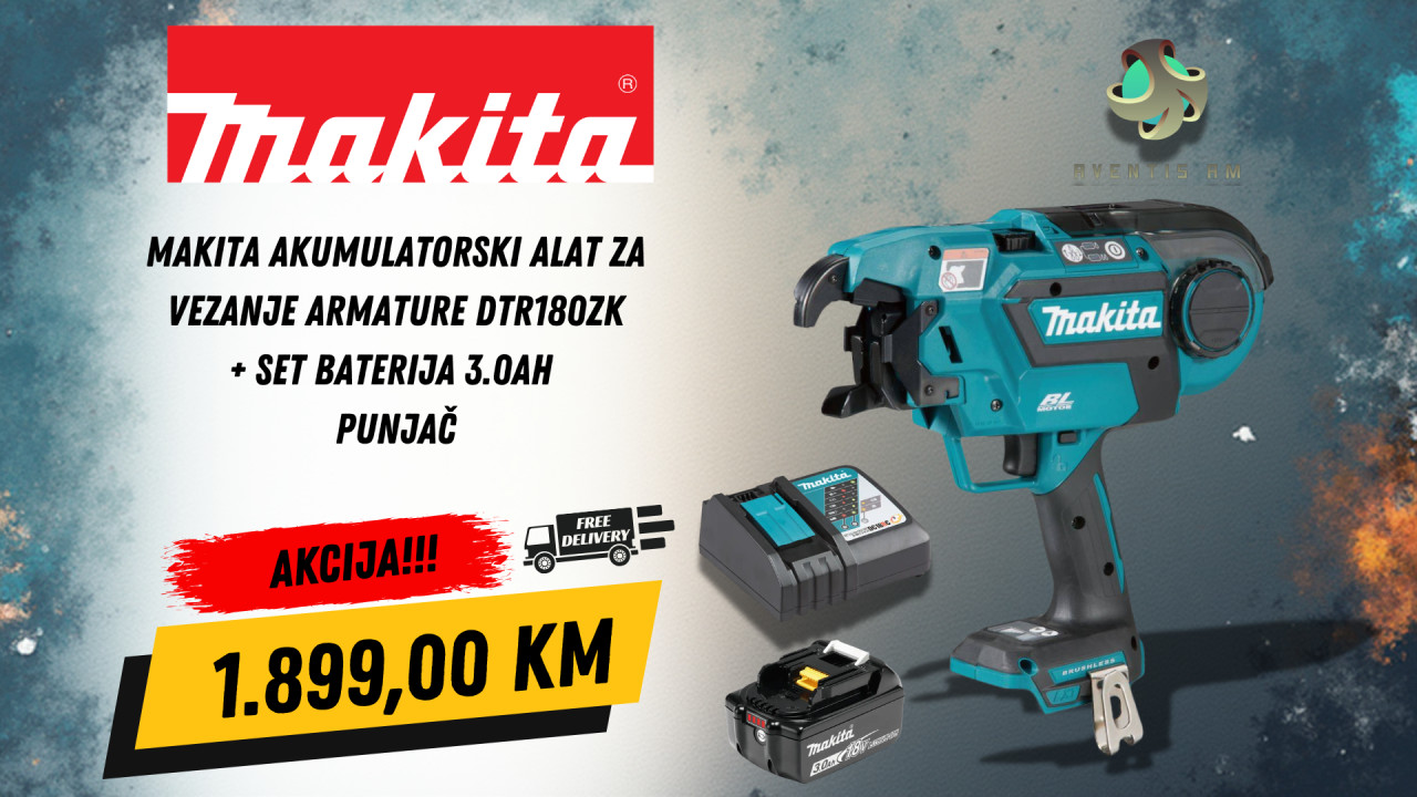 Makita Aku Alat za vezanje armature DTR180ZK
