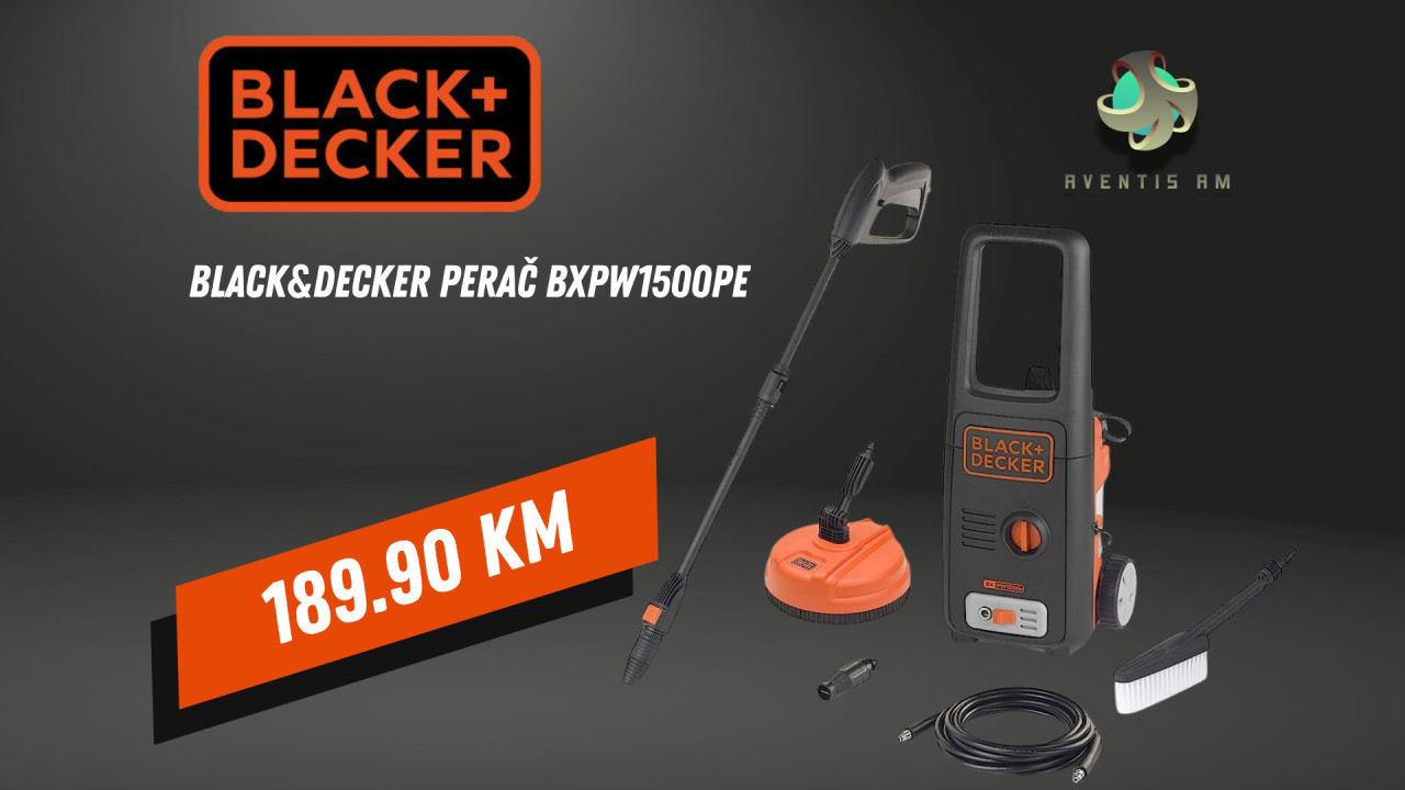 Električni visokotlačni perač Black+Decker BXPW1500E