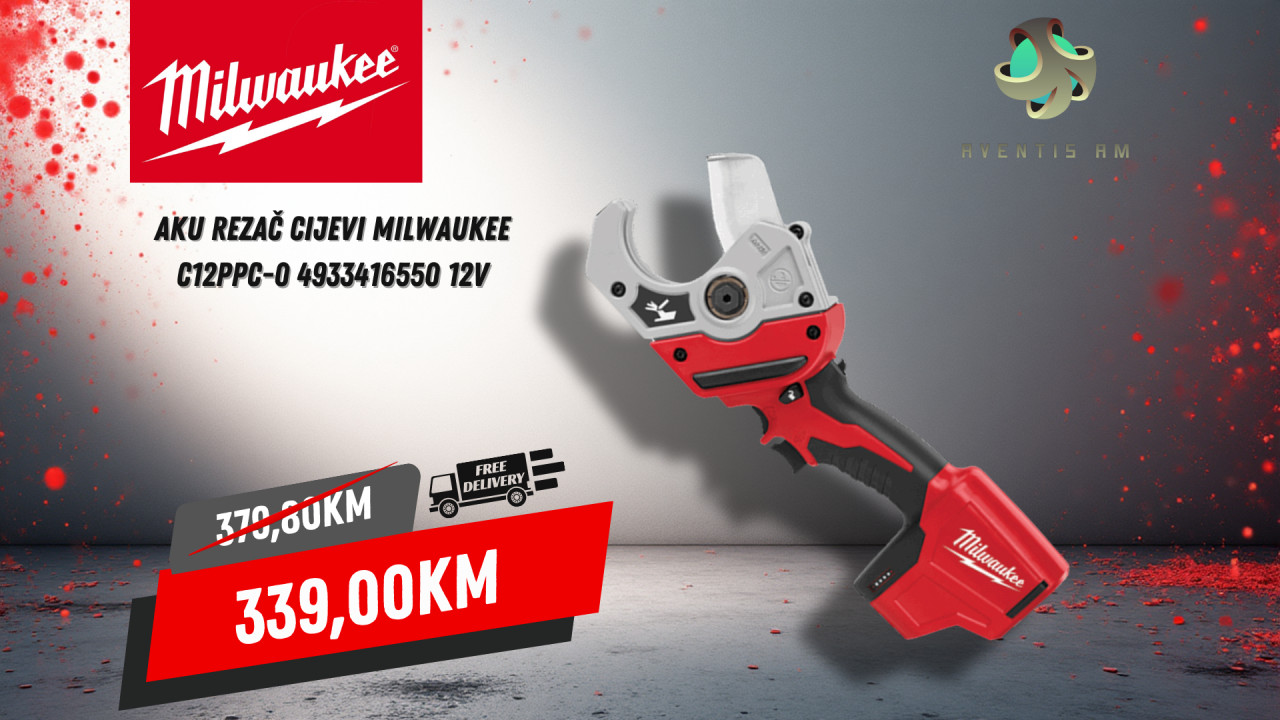 Aku rezač cijevi Milwaukee C12PPC-0 4933416550 12V