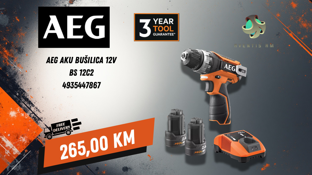 AEG AKU BUŠILICA 12V BS 12C2 4935447867
