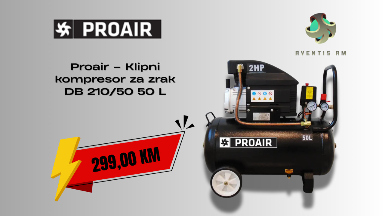 Proair Klipni kompresor za zrak DB 210/50 50 L