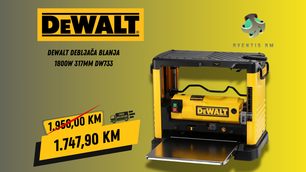 DeWalt DEBLJAČA BLANJA 1800W 317mm DW733