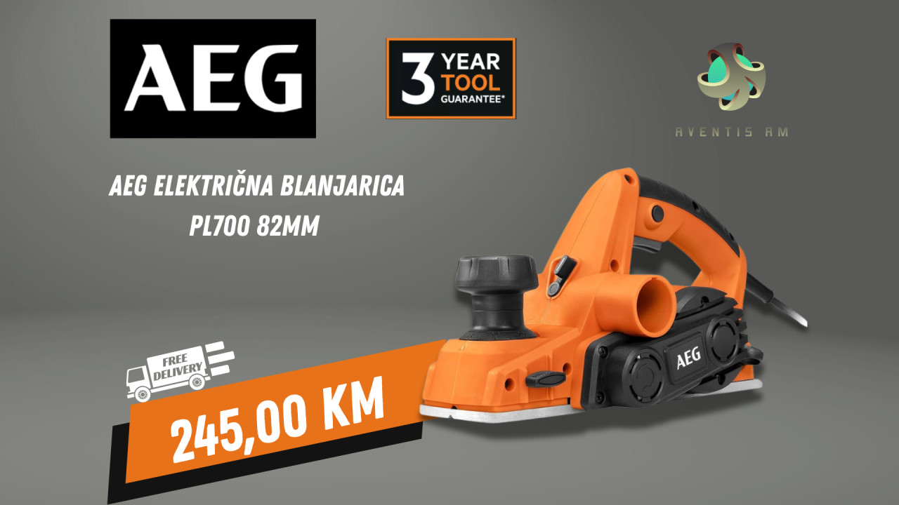 AEG električna blanjarica PL700 82mm