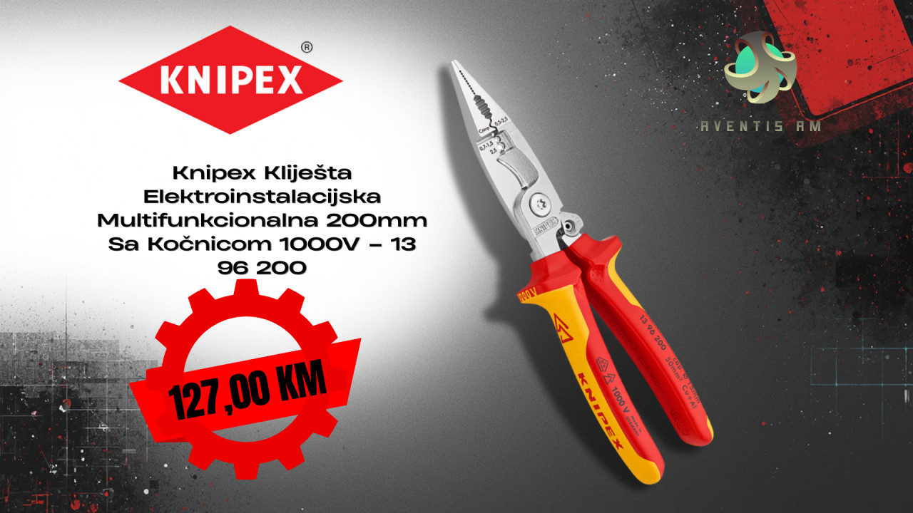 Knipex Kliješta Elektro 200mm Sa Kočnicom 1000V 13 96 200