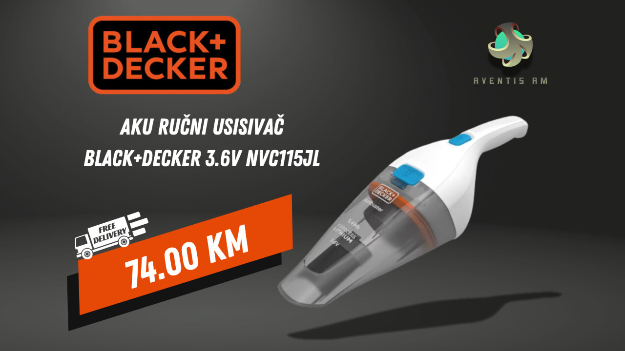 Aku ručni usisivač Black+Decker 3.6V NVC115JL