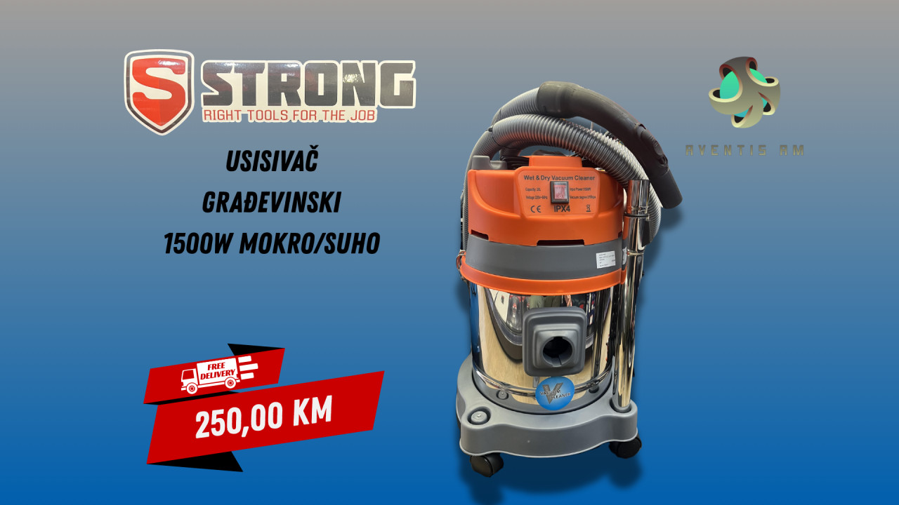 USISIVAČ GRAĐEVINSKI 1500W MOKRO/SUHO