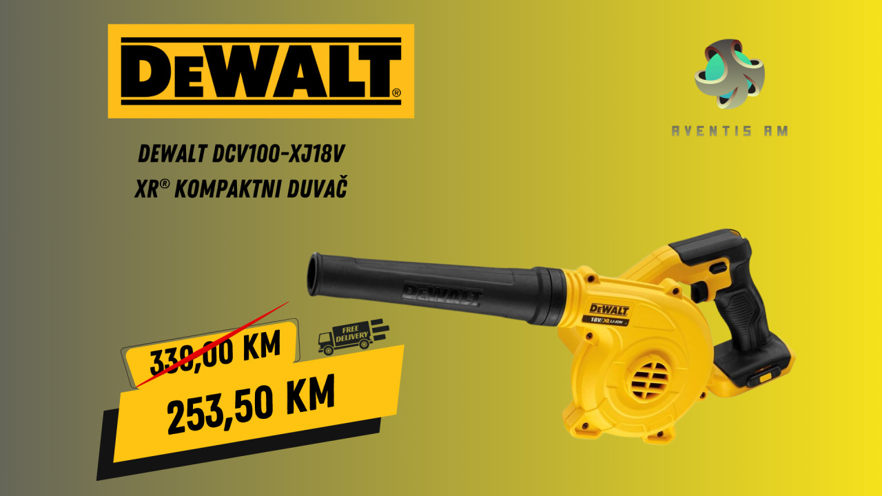 DEWALT DCV100-XJ18V Kompaktni duvač lišća