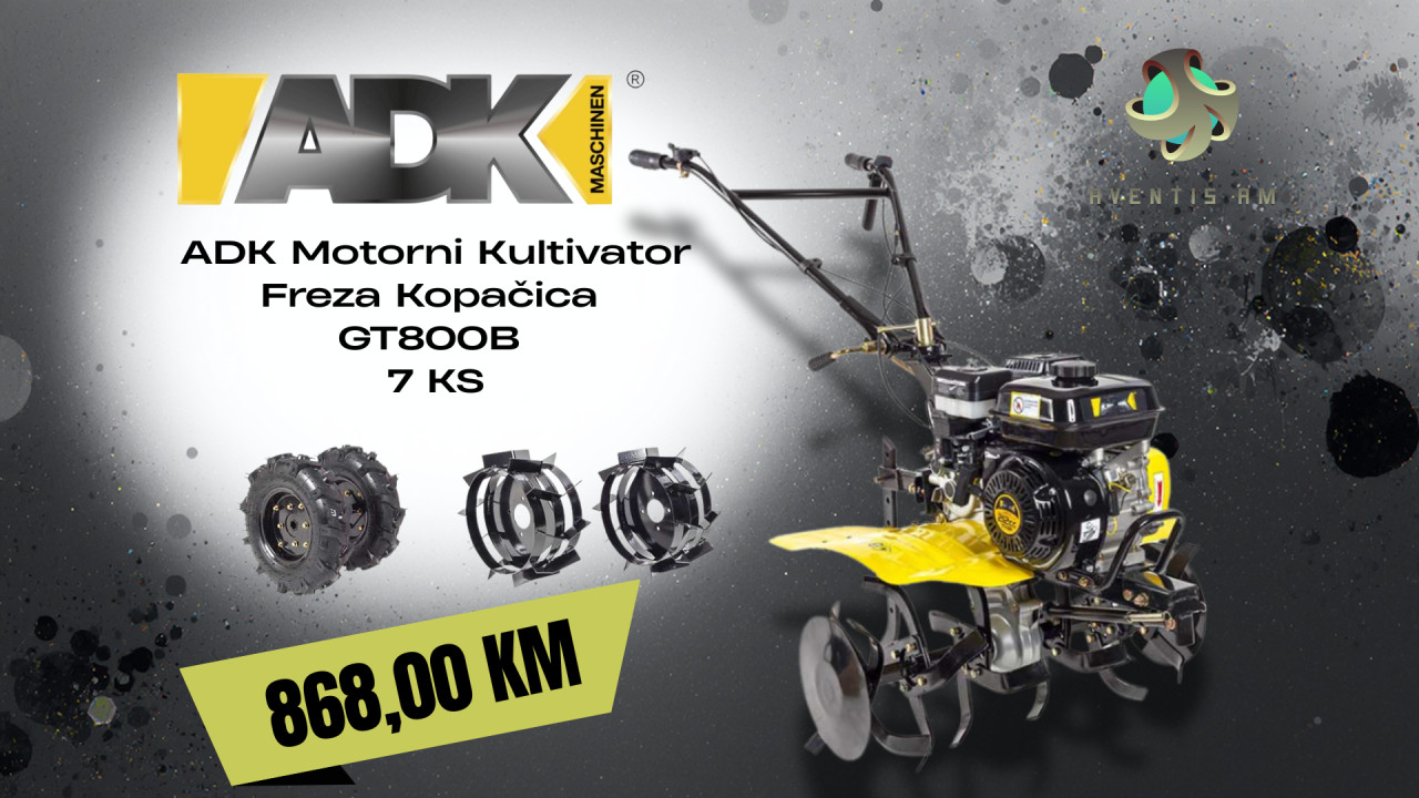 ADK Motorni Kultivator Freza Kopačica GT800B 7 KS