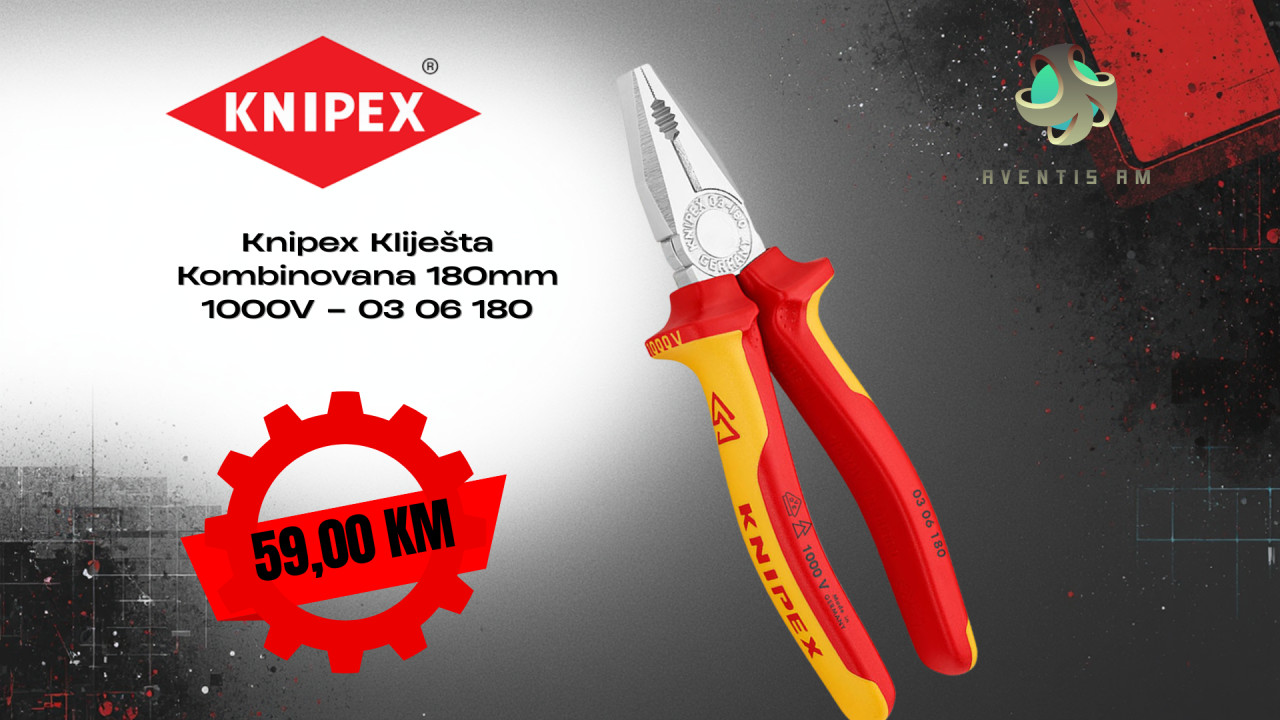 Knipex Kliješta Kombinovana 180mm 1000V 03 06 180