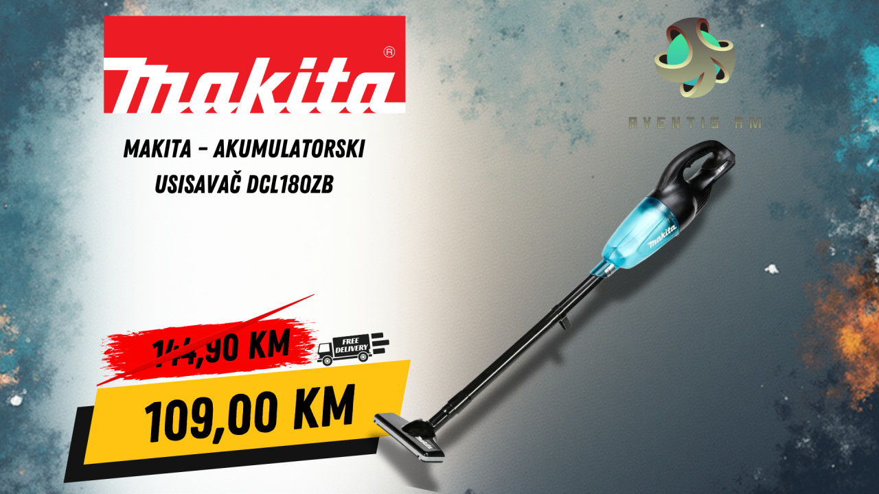 Makita Akumulatorski usisavač DCL180ZB