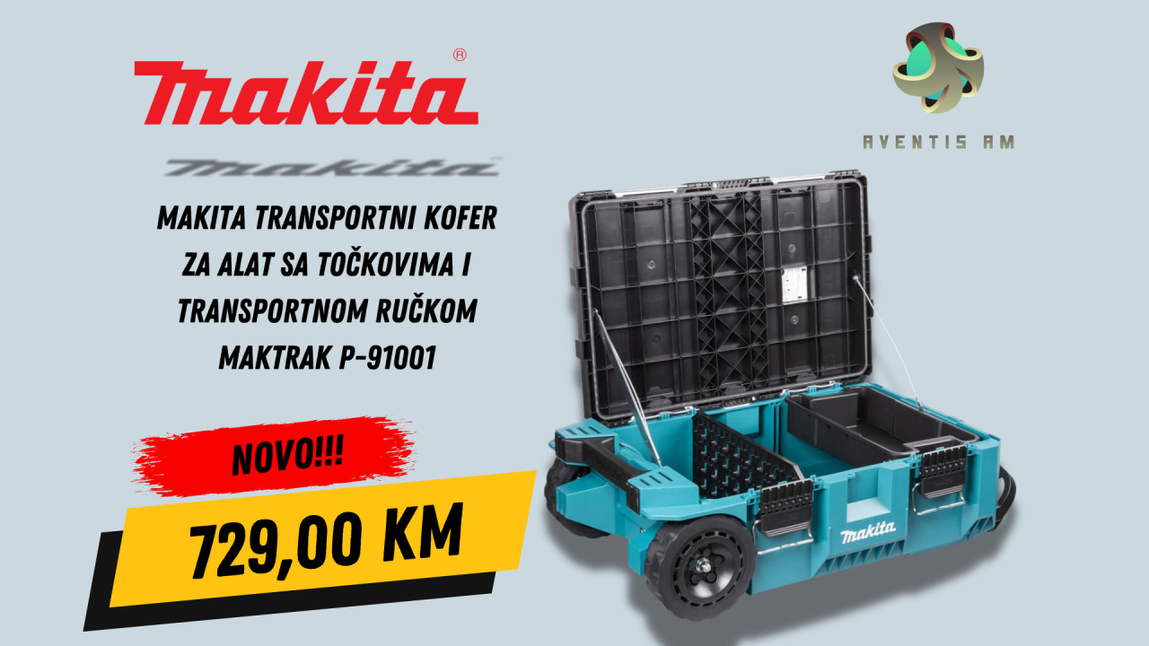 Makita transportni kofer za alat sa točkovima MAKTRAK P-91001