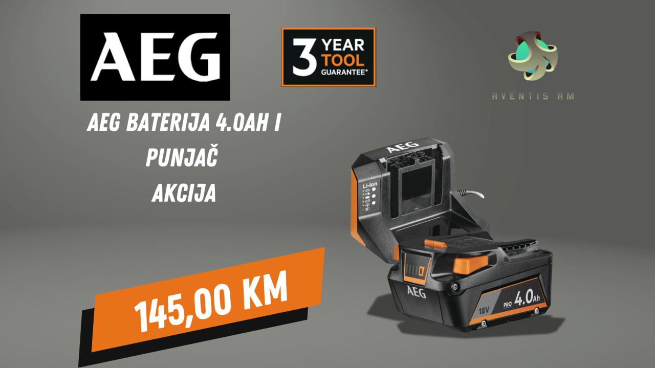 AEG baterija 4.0Ah i punjac AKCIJA