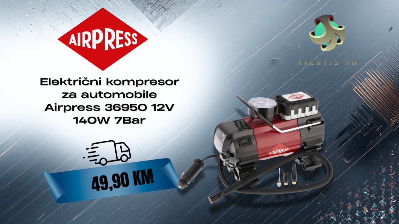 AUTO kompresor 12V za automobile Airpress 36950 140W 7Bar