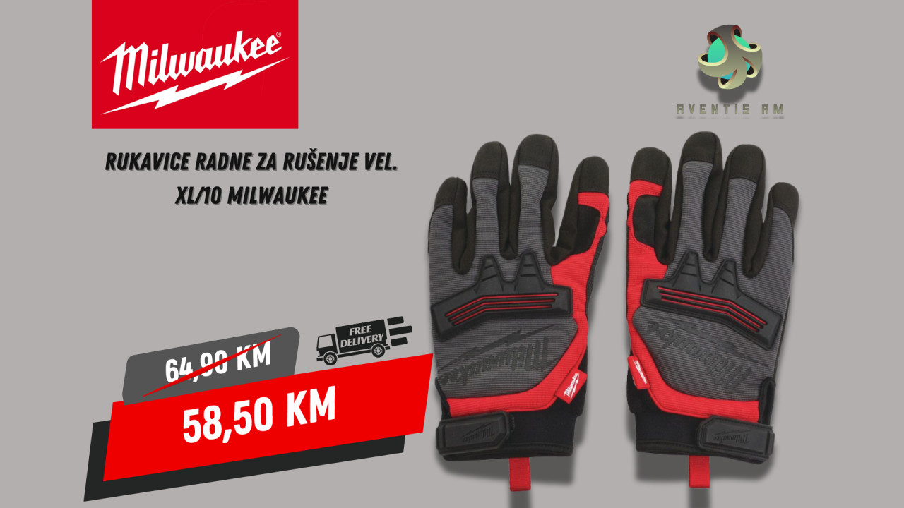 Rukavice radne za rušenje Vel. XL/10 Milwaukee