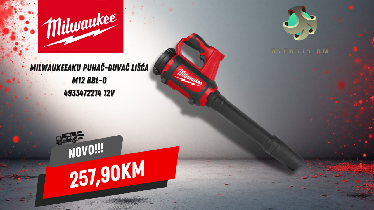 Milwaukee Aku puhač duvač lišća M12 BBL-0 4933472214 12V