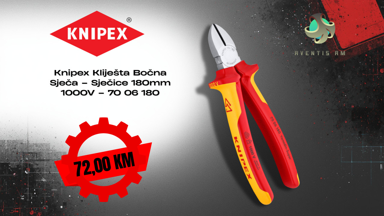 Knipex Kliješta Bočna Sječice 180mm 1000V 70 06 180