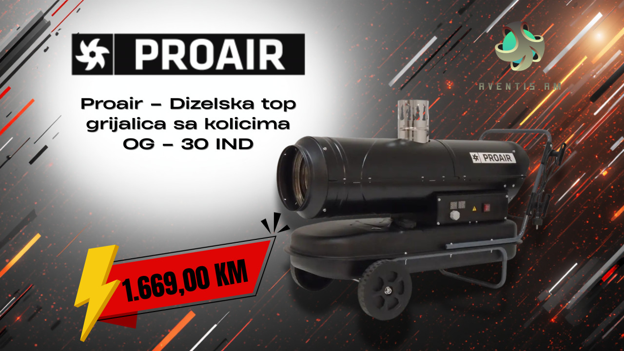 Proair  Dizelska top grijalica sa kolicima OG  30 IND