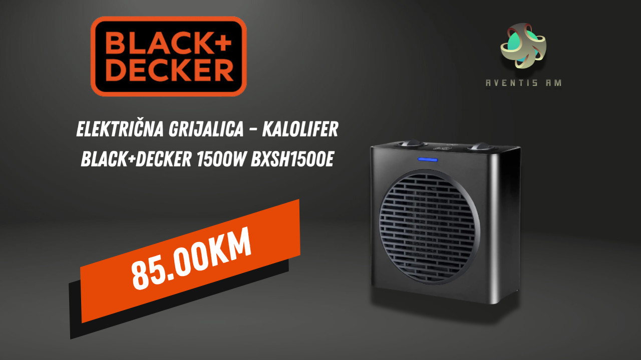 Električna grijalica Black+Decker 1500W BXSH1500E