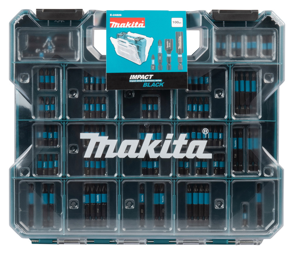 MAKITA 100-dijelni set bitova u koferu Impact Black E-24826