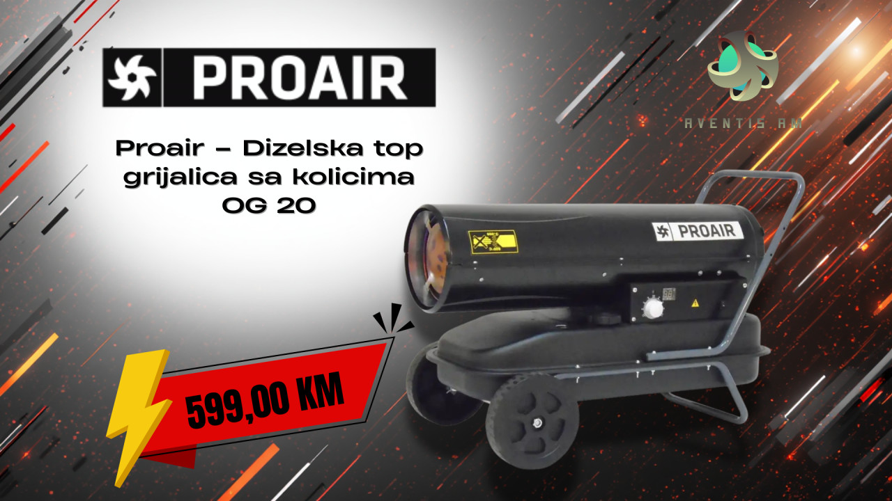 Proair  Dizelska top grijalica sa kolicima OG 20