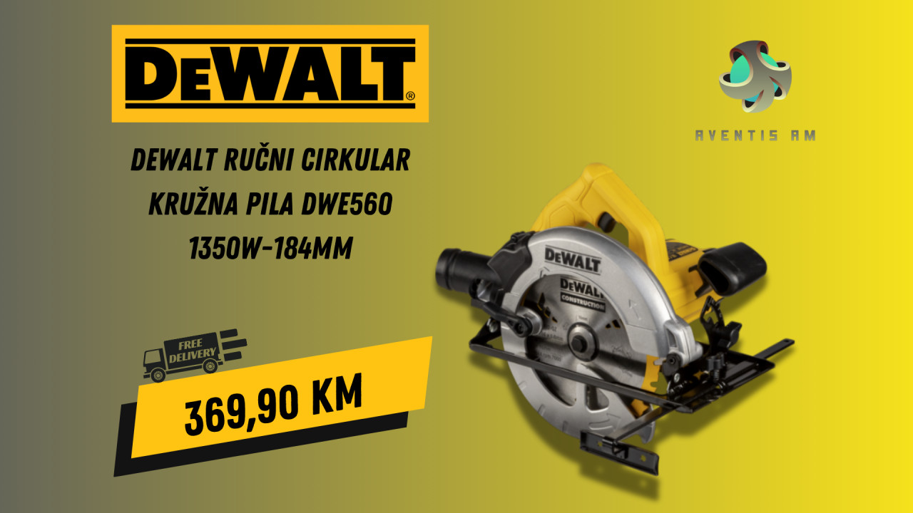 DeWALT ručni cirkular kružna pila DWE560 1350W-184mm