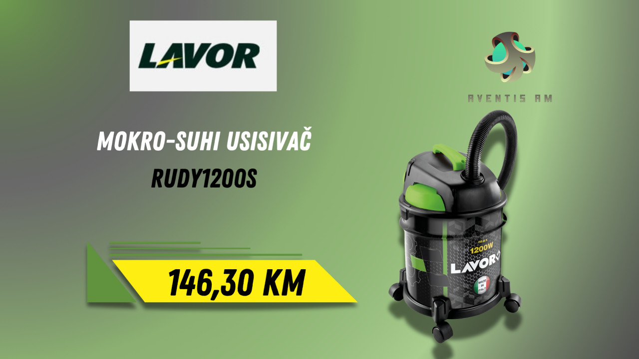 Lavor usisivač suvo mokro Rudy 1200 S 1200W 20L