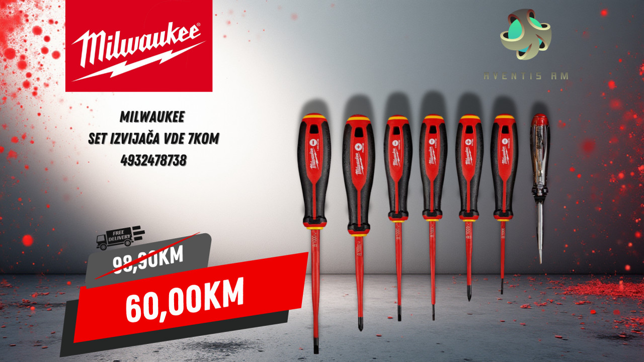 MILWAUKEE SET IZVIJAČA ŠARAFCIGERA VDE 7KOM 4932478738