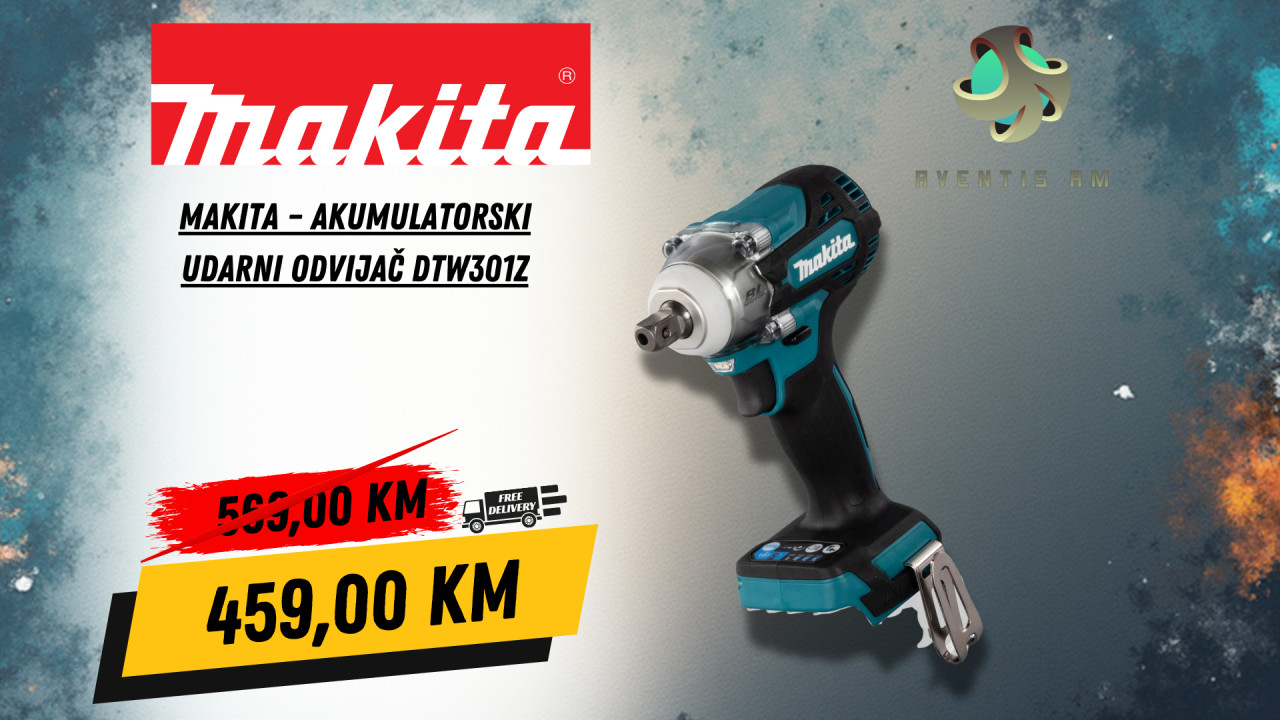 Makita Akumulatorski udarni odvijač DTW301Z